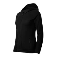 Jacheta fleece femei cu gluga, Negru