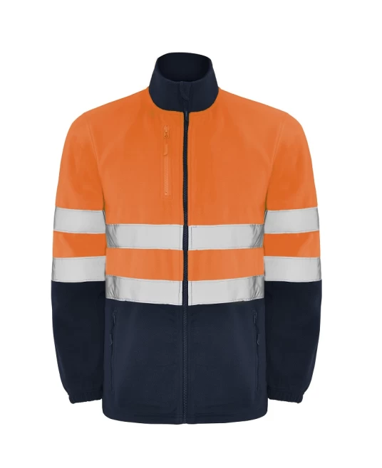 Jacheta fleece HiVis, 300g/m2 Bleumarin  portocaliu