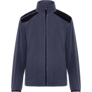 Jacheta fleece barbati, bicolora, 220g/m2, gri inchis-negru