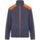 Jacheta fleece barbati, bicolora, 220g/m2, gri inchis-portocaliu Jacheta fleece barbati, bicolora, 220g/m2, gri inchis-portocaliu