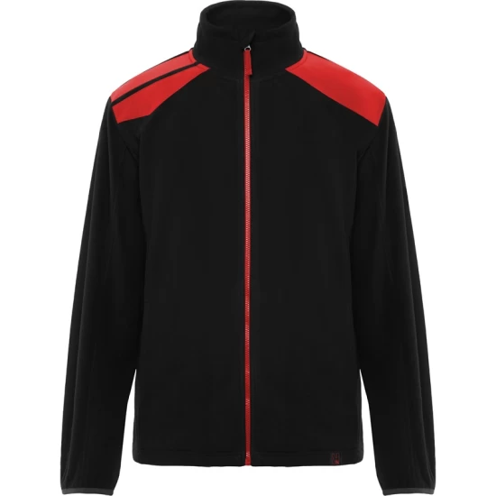 Jacheta fleece barbati, bicolora, 220g/m2, negru-rosu Jacheta fleece barbati, bicolora, 220g/m2, negru-rosu