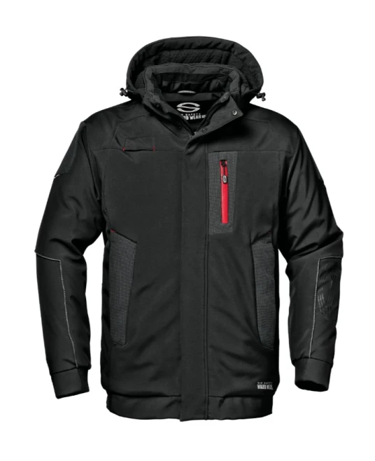 Jacheta de iarna premium softshell, membrana TPU, negru
