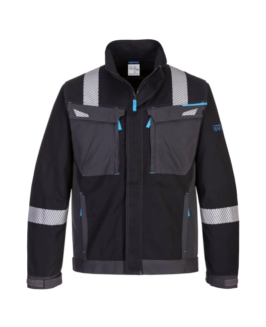 Jacheta ignifuga si antistatica, rezistenta la arc electric, Negru