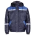 Jacheta de iarna impermeabila cu dungi reflectorizante, bleumarin cu albastru