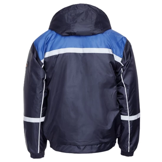 Jacheta de iarna impermeabila cu dungi reflectorizante, bleumarin cu albastru Jacheta de iarna impermeabila cu dungi reflectorizante, bleumarin cu albastru