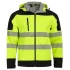 Softshell HiVis cu gluga si dungi reflectorizante, galben neon