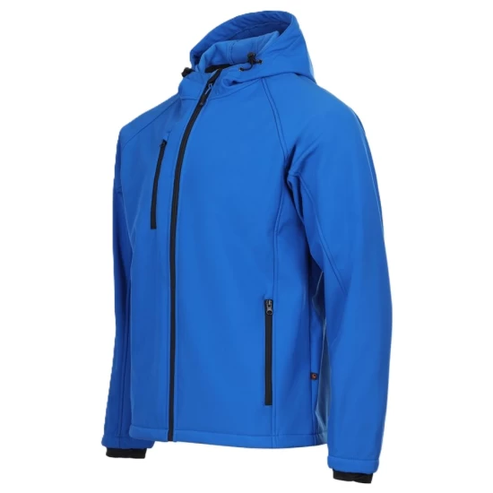 Softshell barbati cu gluga, albastru regal Softshell barbati cu gluga, albastru regal