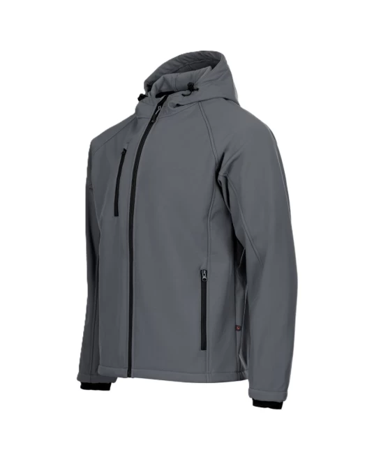 Softshell barbati cu gluga, gri Softshell barbati cu gluga, gri