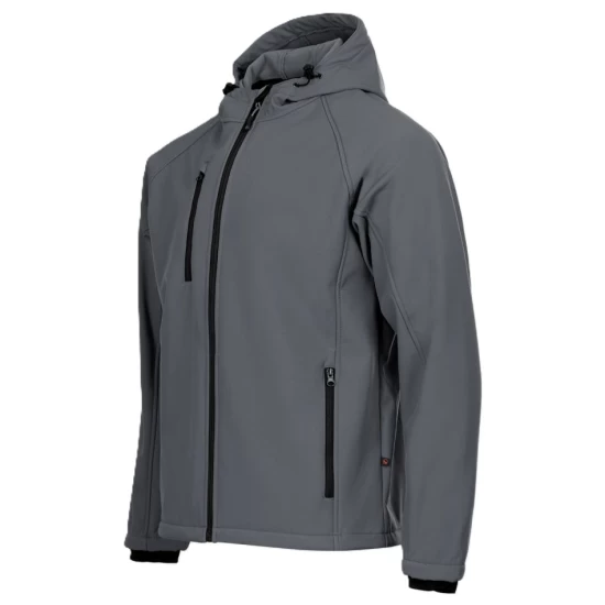 Softshell barbati cu gluga, gri Softshell barbati cu gluga, gri