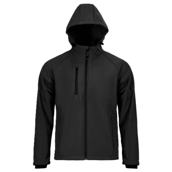 Softshell barbati cu gluga, negru Softshell barbati cu gluga, negru