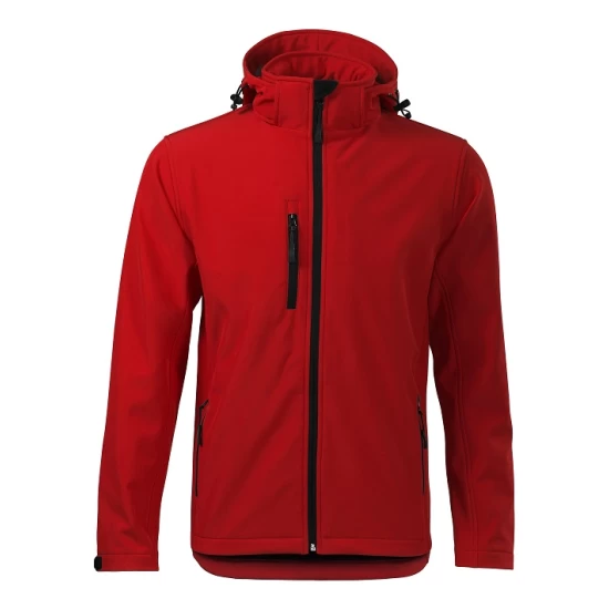 Jacheta softshell cu gluga, Performance barbati Rosu Jacheta softshell cu gluga, Performance barbati Rosu