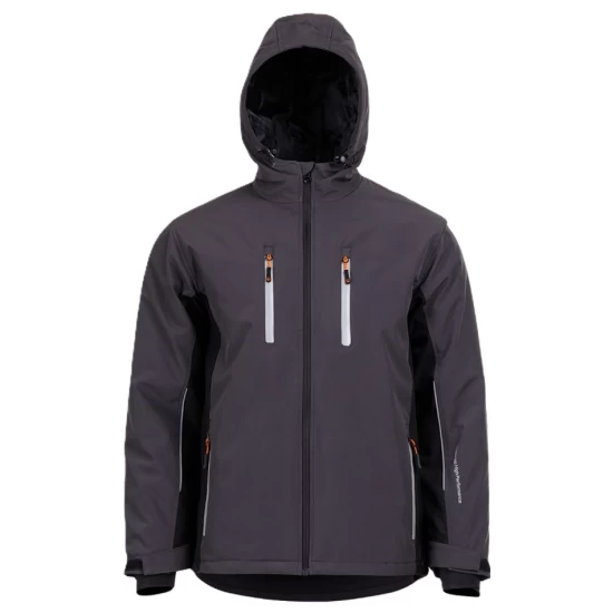 Jacheta softshell de iarna, membrana TPU, gri-negru Jacheta softshell de iarna, membrana TPU, gri-negru