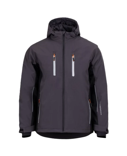 Jacheta softshell de iarna, membrana TPU, gri-negru Jacheta softshell de iarna, membrana TPU, gri-negru