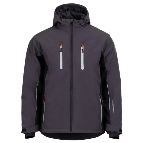 Jacheta softshell de iarna, membrana TPU, gri-negru Jacheta softshell de iarna, membrana TPU, gri-negru