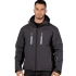 Jacheta softshell de iarna, membrana TPU, gri-negru