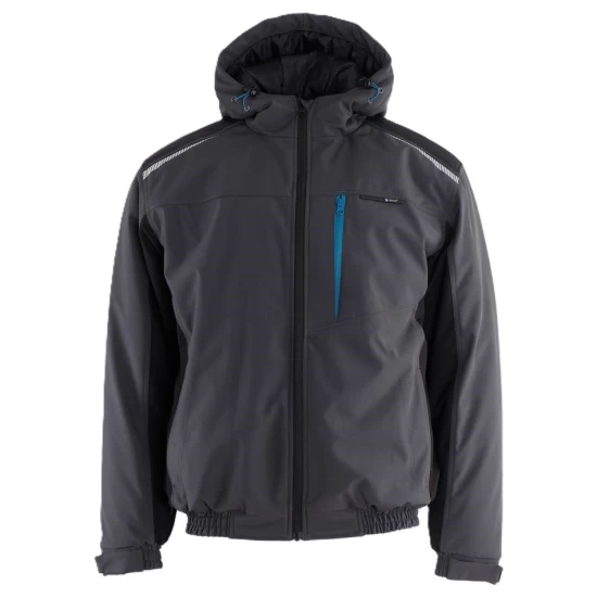 Jacheta softshell sport de iarna, gri-negru Jacheta softshell sport de iarna, gri-negru