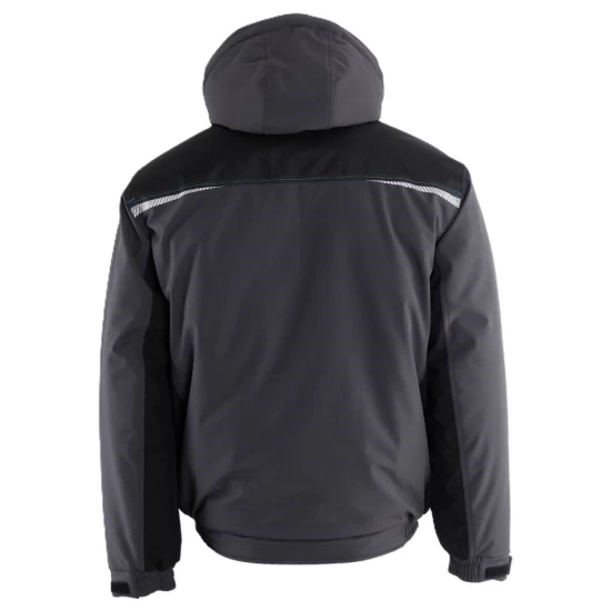 Jacheta softshell sport de iarna, gri-negru Jacheta softshell sport de iarna, gri-negru