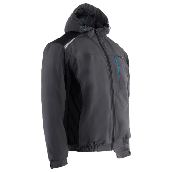 Jacheta softshell sport de iarna, gri-negru Jacheta softshell sport de iarna, gri-negru