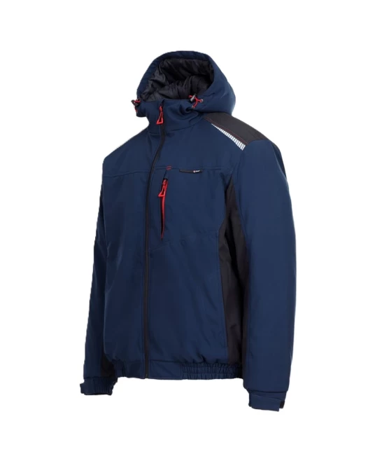 Jacheta softshell sport de iarna, bleumarin-rosu Jacheta softshell sport de iarna, bleumarin-rosu