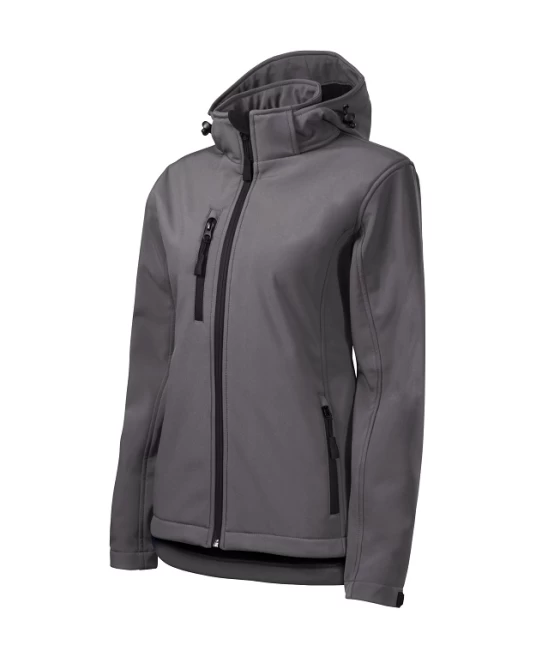 Jacheta softshell impermeabila cu gluga pentru femei Performance Gri metalic Jacheta softshell impermeabila cu gluga pentru femei Performance Gri metalic