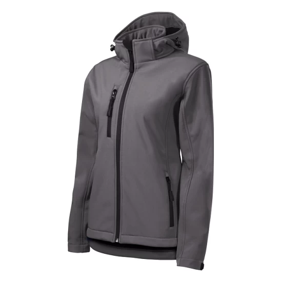 Jacheta softshell impermeabila cu gluga pentru femei Performance Gri metalic Jacheta softshell impermeabila cu gluga pentru femei Performance Gri metalic