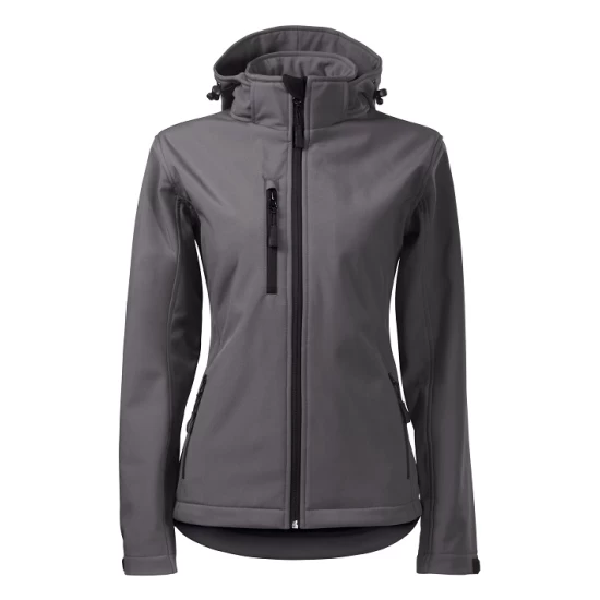 Jacheta softshell impermeabila cu gluga pentru femei Performance Gri metalic Jacheta softshell impermeabila cu gluga pentru femei Performance Gri metalic
