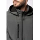 Softshell cu maneci detasabile si gluga, Gri inchis Softshell cu maneci detasabile si gluga, Gri inchis