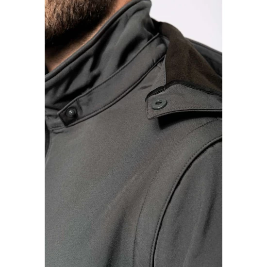 Softshell cu maneci detasabile si gluga, Gri inchis Softshell cu maneci detasabile si gluga, Gri inchis