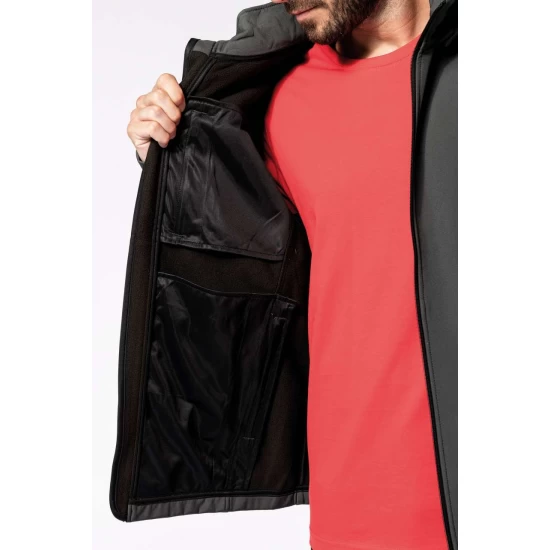 Softshell cu maneci detasabile si gluga, Gri inchis Softshell cu maneci detasabile si gluga, Gri inchis