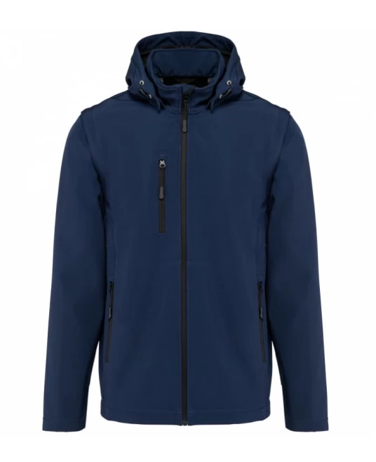 Softshell cu maneci detasabile si gluga, Bleumarin Softshell cu maneci detasabile si gluga, Bleumarin