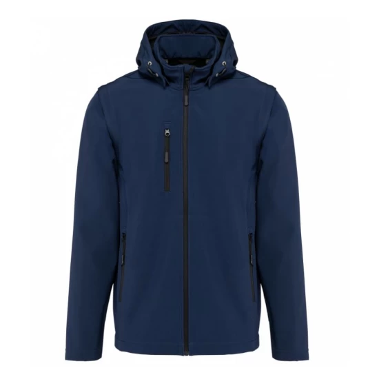 Softshell cu maneci detasabile si gluga, Bleumarin Softshell cu maneci detasabile si gluga, Bleumarin