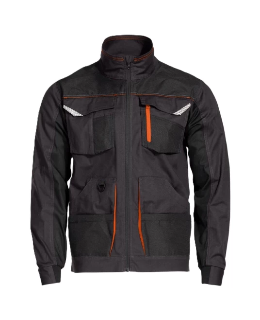 Jacheta de lucru tercot Kastor stretch, 250g/m2, negru/portocaliu Jacheta de lucru tercot Kastor stretch, 250g/m2, negru/portocaliu