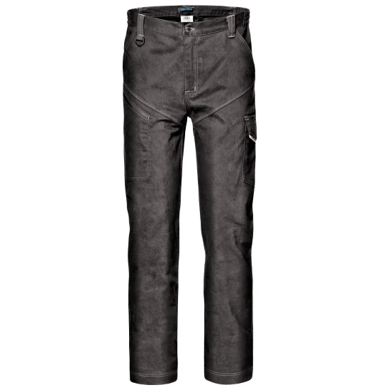 Pantaloni de lucru stretch 97% bumbac, 3% spandex, ripstop, cusaturi triple, gri