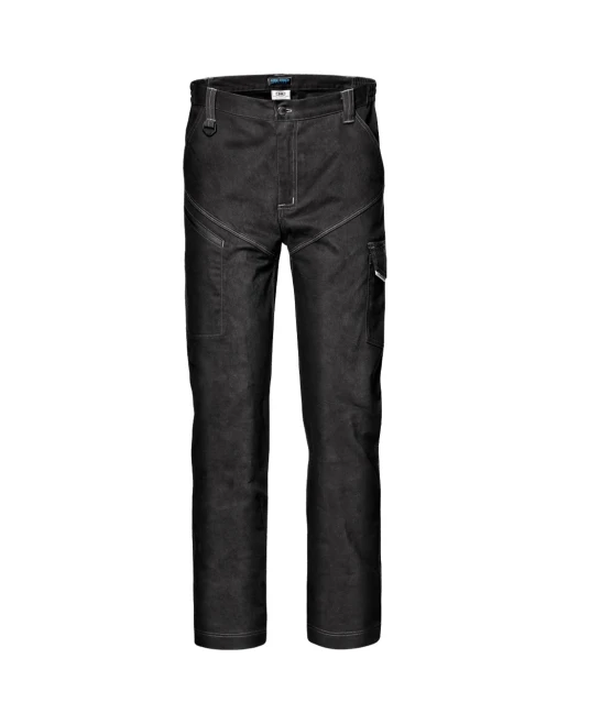Pantaloni de lucru stretch 97% bumbac, 3% spandex, ripstop, cusaturi triple, negru