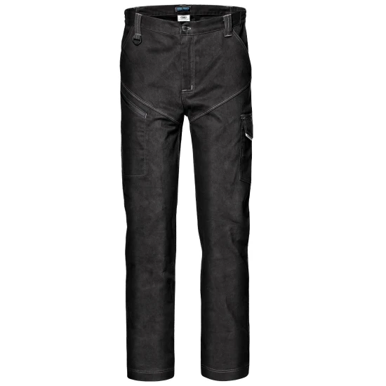 Pantaloni de lucru stretch 97% bumbac, 3% spandex, ripstop, cusaturi triple, negru
