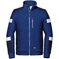 Fleece de lucru cu dungi reflectorizante, 310g/m2, albastru