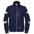 Fleece de lucru cu dungi reflectorizante, 310g/m2, bleumarin