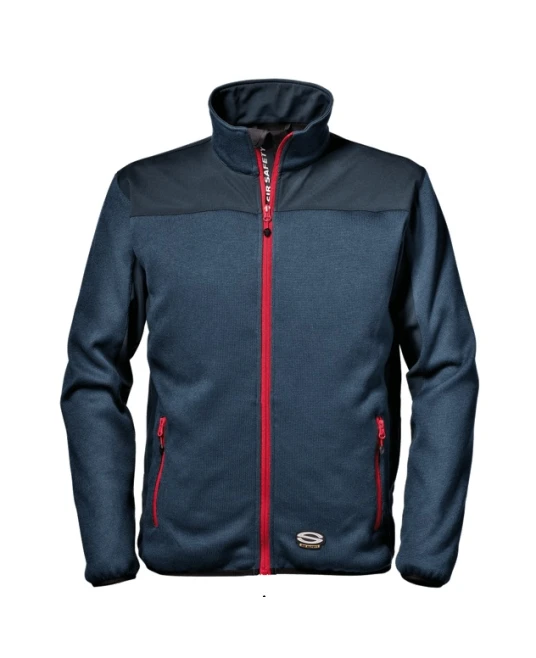 Hanorac premium cu fermoar, captuseala fleece, bleumarin