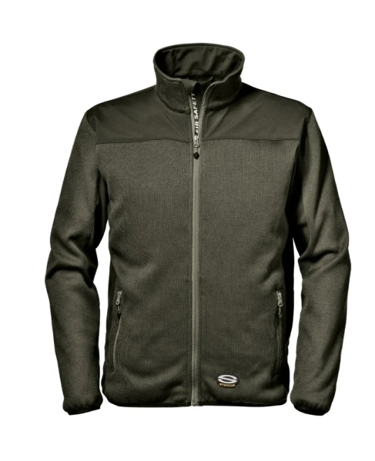 Hanorac premium cu fermoar, captuseala fleece, verde