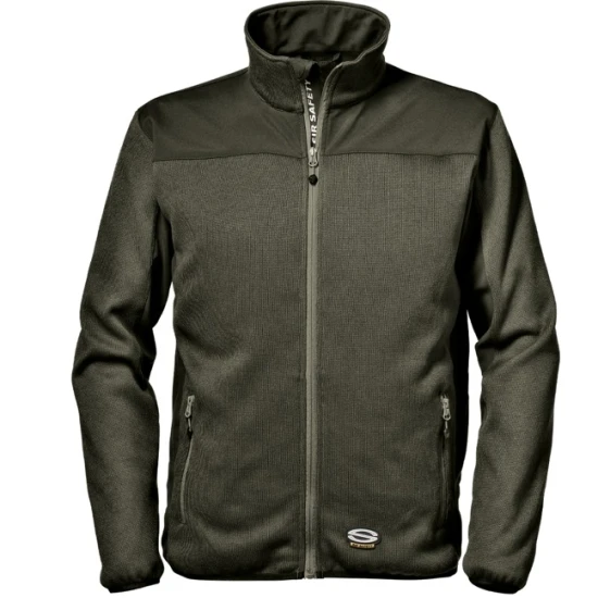 Hanorac premium cu fermoar, captuseala fleece, verde