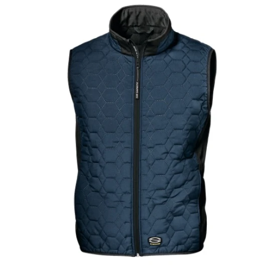 Vesta termica cu insertii softshell, 120g/m2, bleumarin