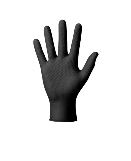 Manusi unica folosinta premium Go Grip Black,  nitril, 50 buc/cutie, negru Manusi unica folosinta premium Go Grip Black,  nitril, 50 buc/cutie, negru