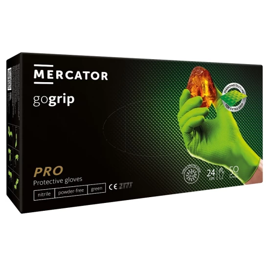 Manusi unica folosinta premium Go Grip Green, nitril, 50 buc/cutie, verde Manusi unica folosinta premium Go Grip Green, nitril, 50 buc/cutie, verde