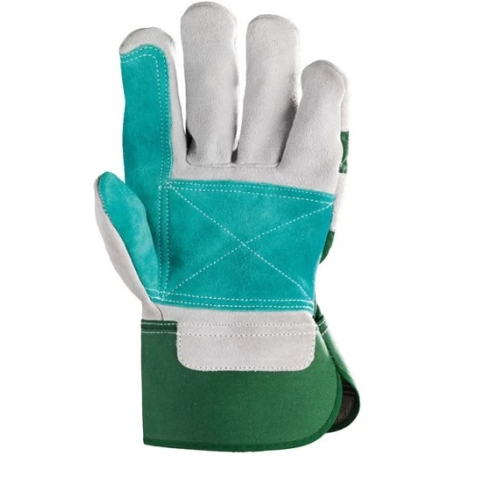 Manusi de protectie piele spalt groasa bovina, verde Manusi de protectie piele spalt groasa bovina, verde