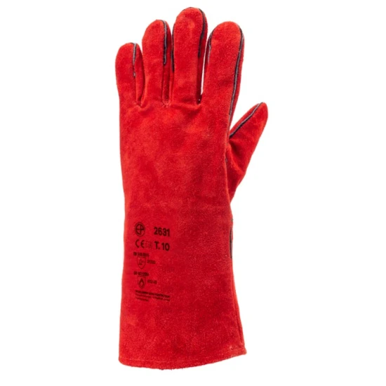 Manusi rosii piele bovina, rosu