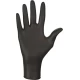 Manusi unica folosinta negre, nitril nepudrate, degete texturate, Nitrylex black, 100 buc/cutie, negre
