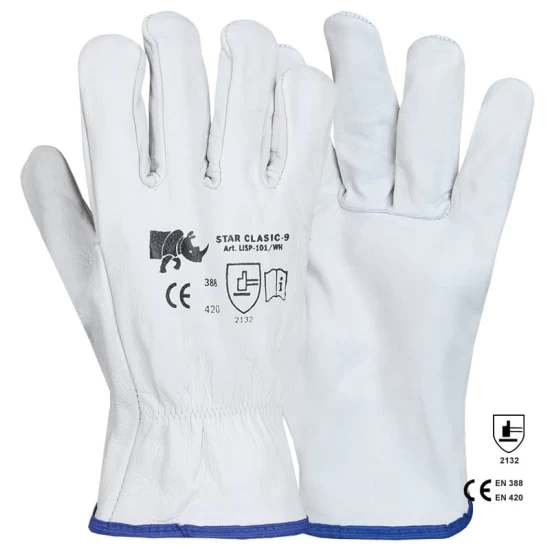Manusi de protectie piele integrala bovina, alb Manusi de protectie piele integrala bovina, alb