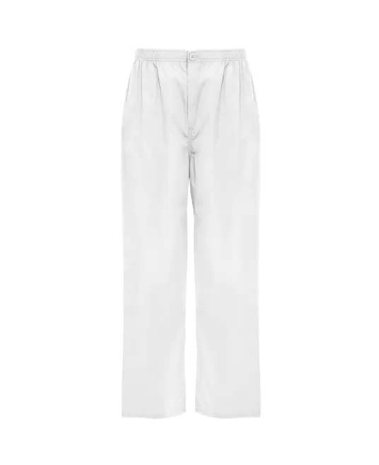 Pantaloni subtiri industria alimentara sau Curatenie, tercot 160g/m2, alb