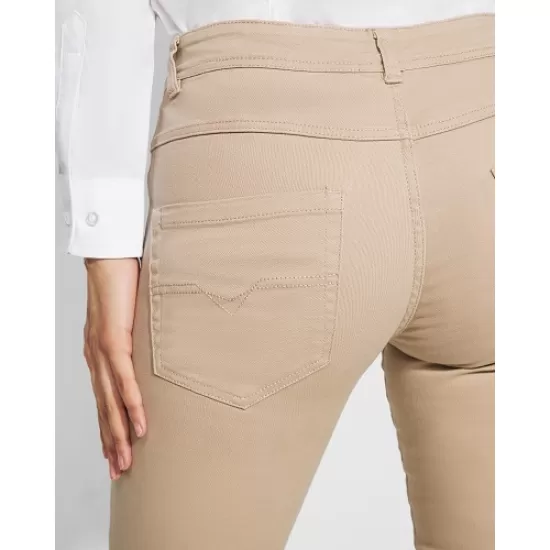 Pantaloni casual femei, bumbac si elastan, 280g/m2, bej Pantaloni casual femei, bumbac si elastan, 280g/m2, bej