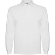 Tricou polo maneca lunga barbati 220g/mp, alb